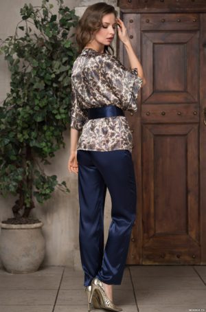 Комплект-тройка (пиджак, топ и брюки) из натурального шёлка “Persia” Mia-Amore